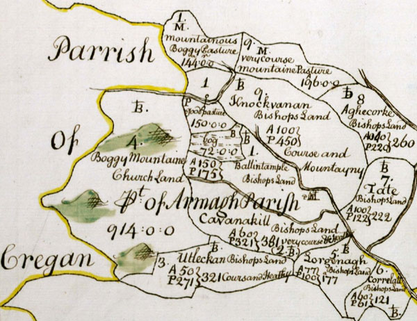 Hand Drawn Map of the Parrish of Cregan